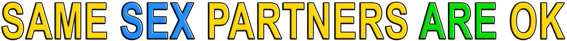 SAME SEX PARTNERS ARE OK